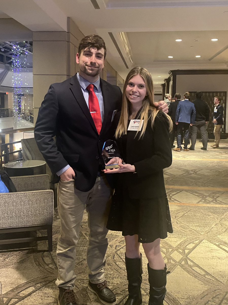 Cheyenne Davidson 2023 (@cheyenned_2023) on Twitter photo Beyond grateful to be awarded 5th place in marketing at the State Leadership Conference for Future Business Leaders of America. Such a great learning experience getting to dive into my interests. <a href="/GainesvilleHS/">Gainesville High School</a> <a href="/VAFBLA/">Virginia FBLA</a> Beyond grateful to be awarded 5th place in marketing at the State Leadership Conference for Future Business Leaders of America. Such a great learning experience getting to dive into my interests. <a href="/GainesvilleHS/">Gainesville High School</a> <a href="/VAFBLA/">Virginia FBLA</a>