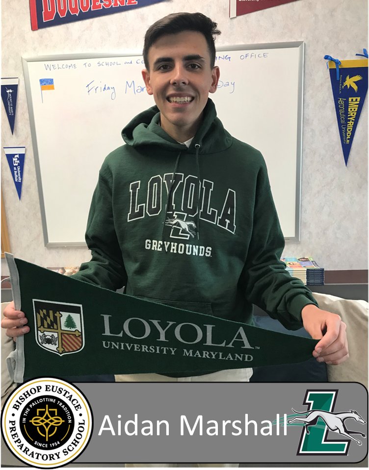 BEPCounseling's tweet photo. He's headed to Charm City to become a Greyhound, and we're so excited for him! Congratulations to Aidan Marshall, who will be attending Loyola University Maryland next year. Go Hounds! https://t.co/oX7cANuJYJ