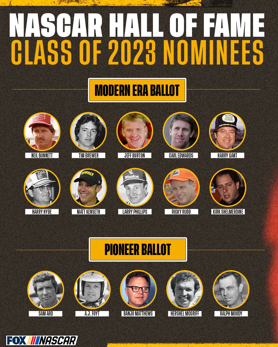 FOX: NASCAR on Twitter: "Two Modern Era candidates and one Pioneer