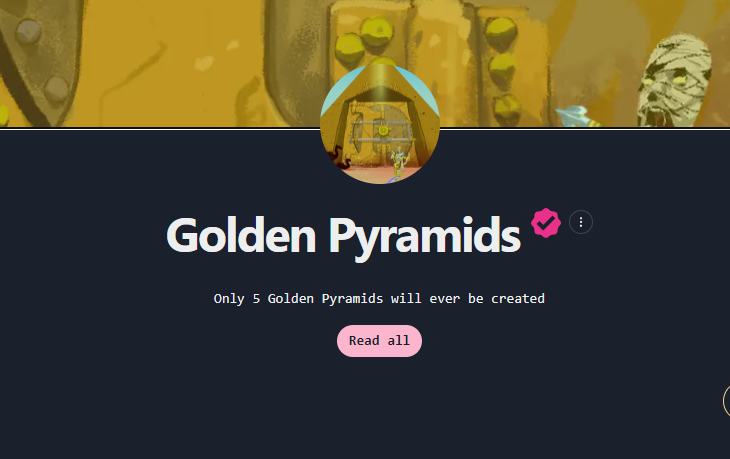 We are now officially verified on #Singular 2.0🥳🥳🥳

Golden Pyramids ✅
Pharaoh God banners ⏳