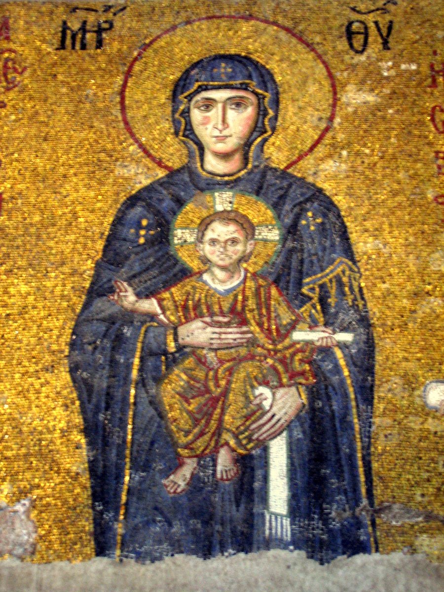 MosaicByzantine's tweet photo. Mosaic (virgin and Child) from Hagia Sophia, 1122 #byzantine #middlebyzantine https://t.co/Qnabr6PHci