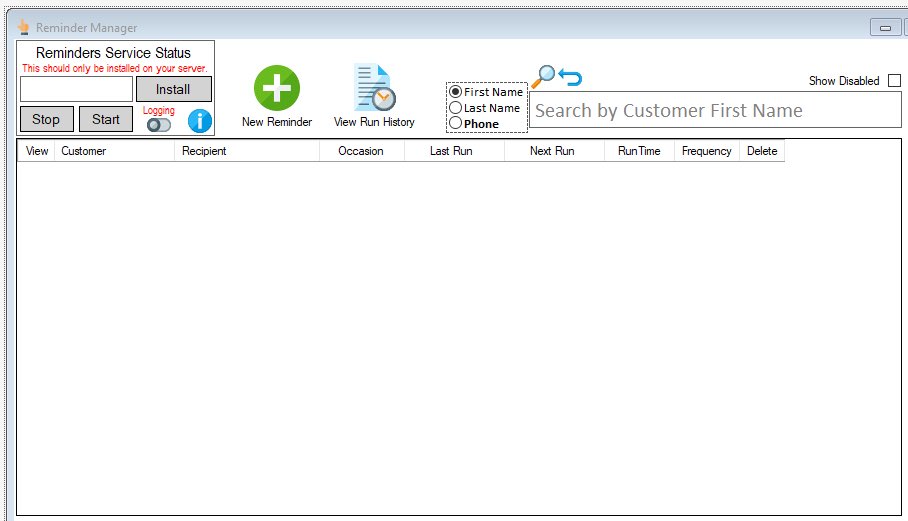 thefloralpos's tweet photo. Reminder Manager coming soon!! You can be reminded about almost anything in the system. Customers Birthday? Order Supplies? Take the kids to school? Via Email, Text or our Message Center. #tfpos #tfposupdates #ComingSoon https://t.co/MjU4SUlZpt