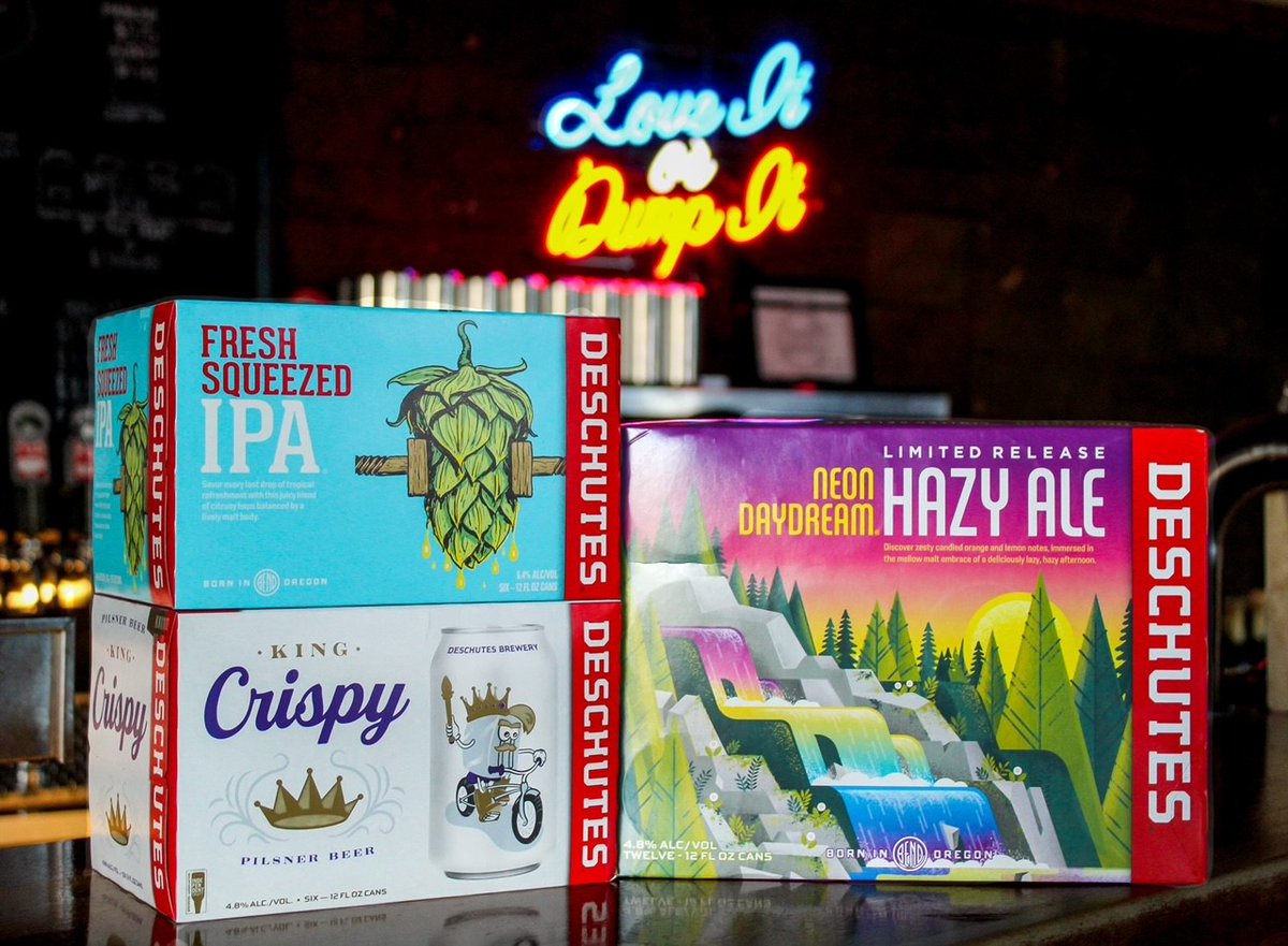 DeschutesBeer's tweet photo. Straight from us to you. 🍻 Celebrate National beer day with us, and use the coupon code DAMNTASTY10 for 10% off our online storefront all week long. 
https://t.co/6nycJzjKra

#DeschutesBrewery #CraftBeer #NationalBeerDay #MerchMerchMerch https://t.co/jZUGuelFWq