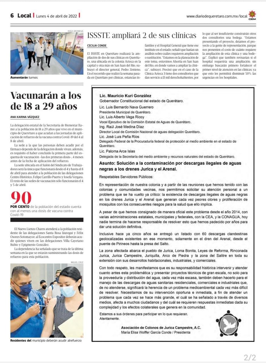 vivirjurica1's tweet photo. @makugo @gobqro  @LuisBNava @qromunicipio @cea_qro @LuisVegaRicoy @conagua_dlqro @PROFEPA_Mx @semarnatdelqro @spublicosqro @pcmqro @PCIVILQRO @CecomJurica https://t.co/d7ZXoDk5Fy