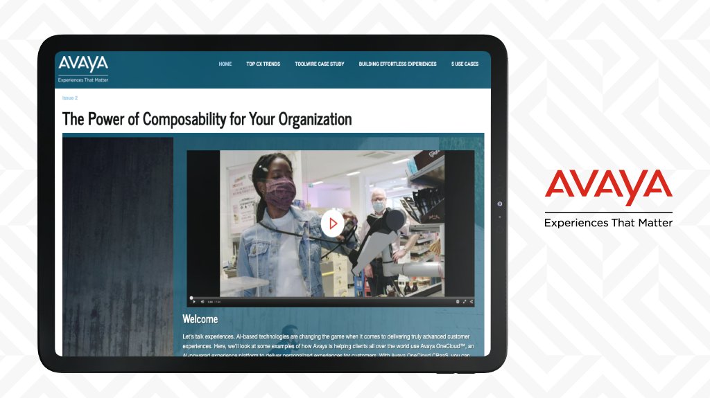 Avaya's tweet photo. Gartner projects that "By 2024, the design mantra for new SaaS & custom applications will be ‘composable API-first or API-only,' rendering traditional SaaS & custom applications ‘legacy'.” Check out the full research! https://t.co/f1hyh7jRRI #ExperiencesThatMatter #Composability https://t.co/TySvh312dW