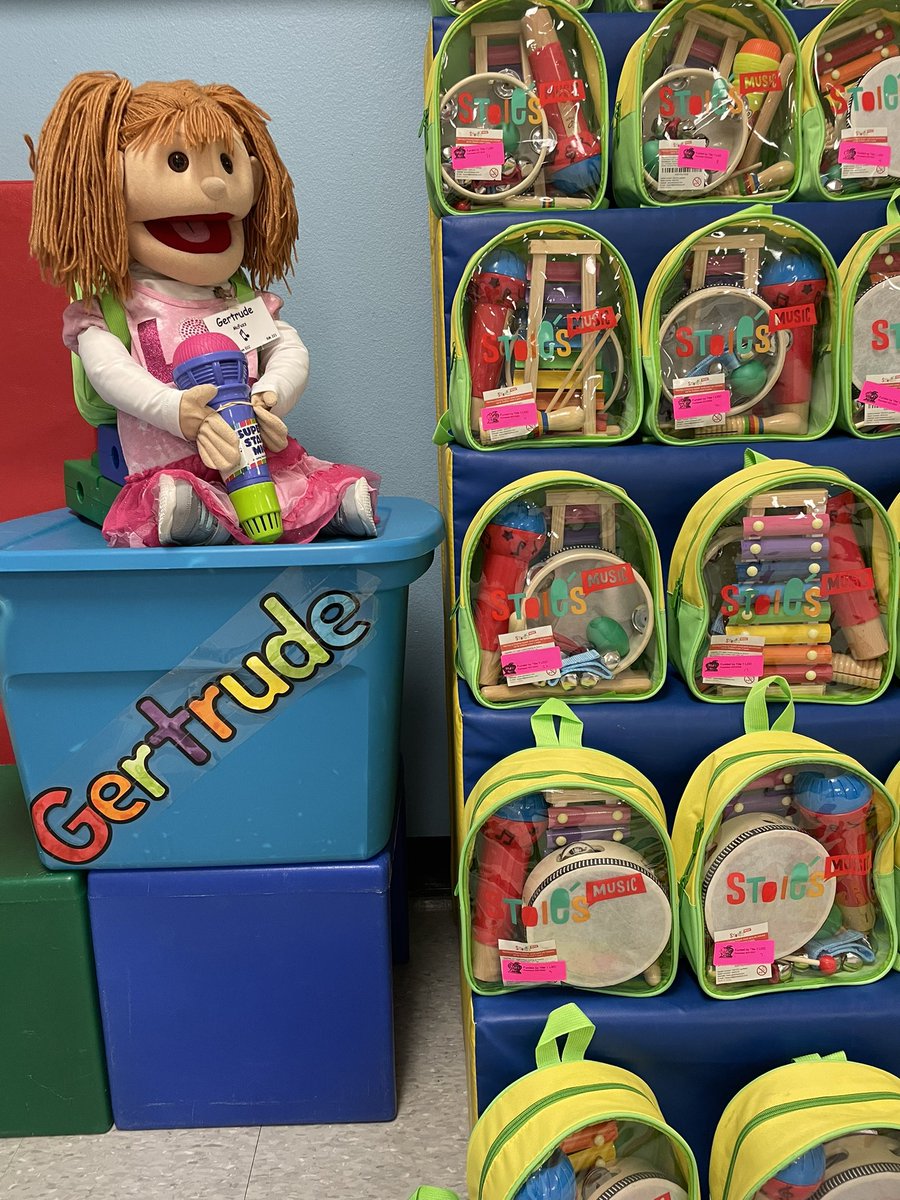 Gertrude is super excited to share musical backpacks with all of her friends in music &amp; movement today. If you need me, I’ll be outside listening to some impressive outdoor concerts all day! #LISDpk #WOYC22 #LISDpkWOYC <a href="/LJJacksonECC/">Lillie J Jackson ECC</a>