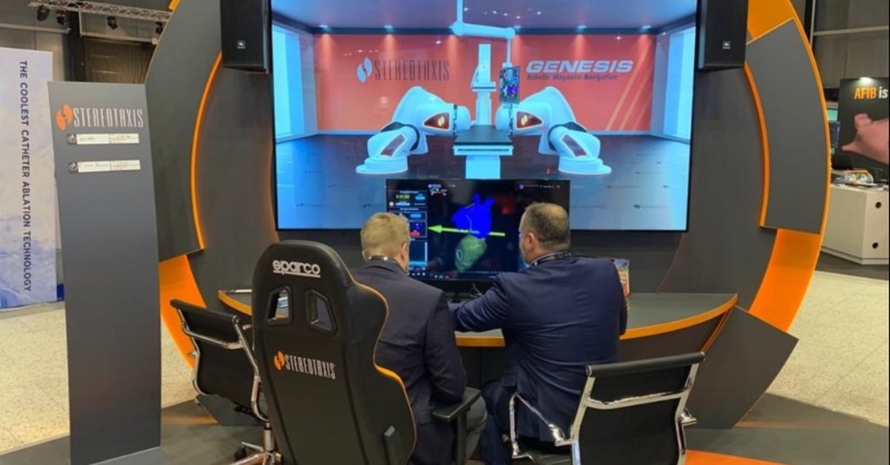 Stereotaxis's tweet photo. Another active day for Stereotaxis at #EHRA2022! If you haven't visited our booth yet stop by to test drive Genesis, meet our team, and hear from #EPeeps on how #RoboticEP improves their practice and advances the field.
#RethinkRobotics #EHRA_ESC @EHRAPresident @escardio https://t.co/hpj4a24wl8