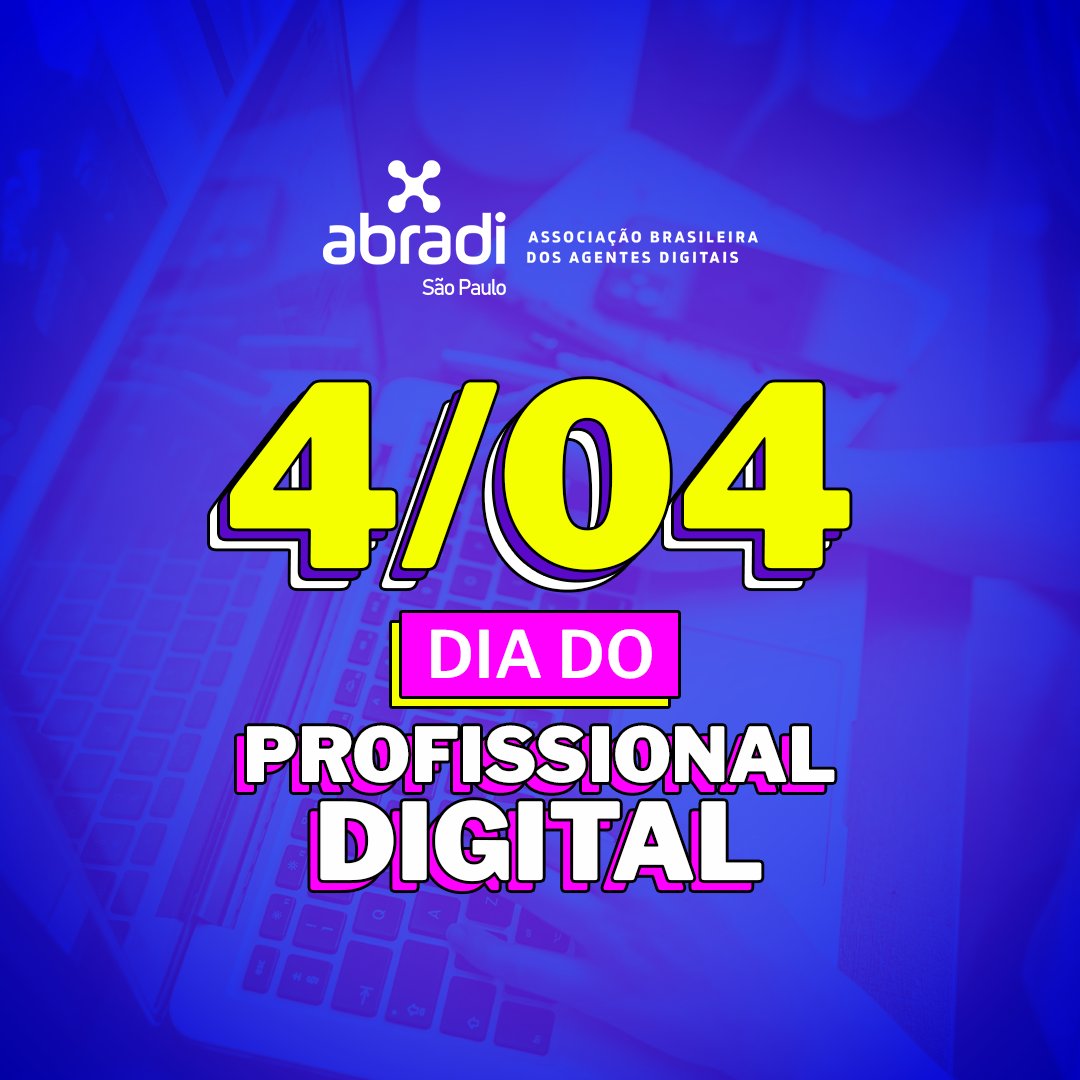 abradi_sp's tweet photo. Você sabia que hoje, 4/04 é comemorado o Dia do/a Profissional Digital? E essa data foi uma conquista da ABRADi e de seus Associados?
⠀
Oficializado pela Câmara Municipal de São Paulo em 2014.

Parabéns a todos os profissionais da área!
⠀
#404digitalday
#ABRADi https://t.co/LUQd7CLPmA