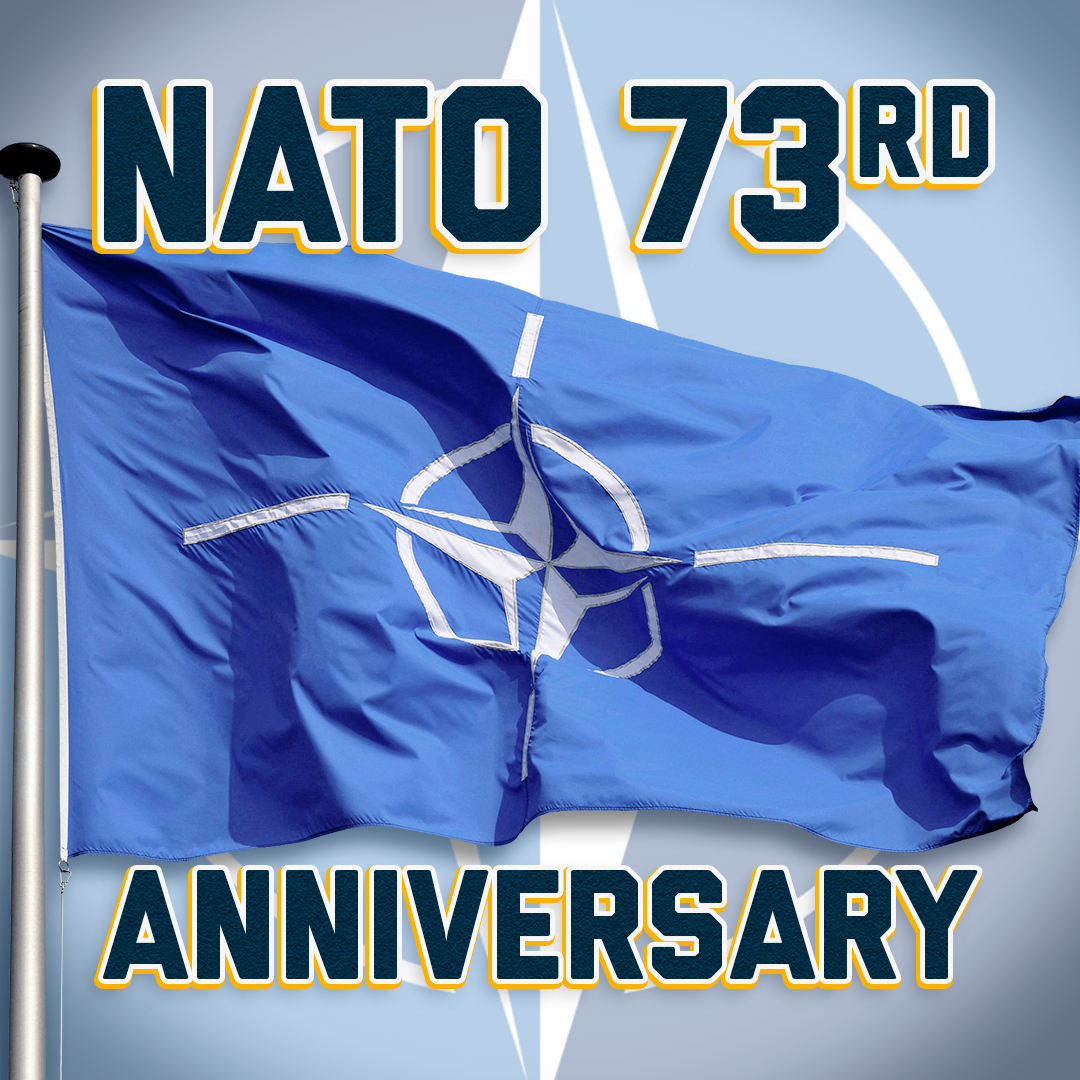 USNavy's tweet photo. #OTD in 1949, the North Atlantic Treaty is signed in Washington, D.C., establishing @NATO.

The treaty promotes peace, stability, and well-being in the North Atlantic area with a collective defense effort.

Happy 73rd Anniversary 🎉 ⚓ 

#NavyPartnerships https://t.co/ROrzao2v4L
