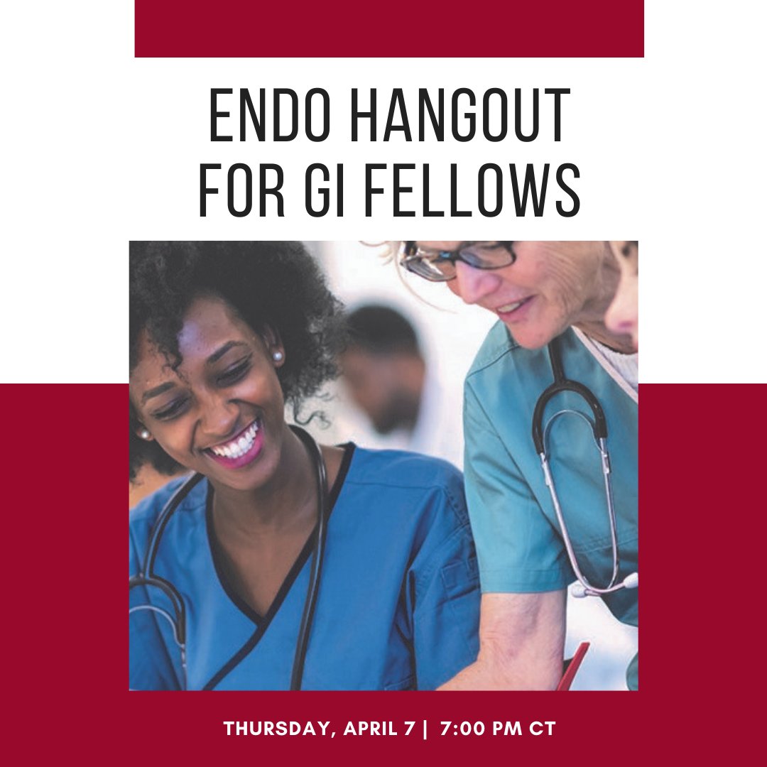 FREE Endo Hangout for GI fellows this Thursday! Join Amandeep K. Shergill, MD, FASGE and colleagues as they lead an interactive discussion about Ergonomics in #Endoscopy. Register now! bit.ly/3u3fdpk #GIFellows #GIEndoscopy #Gatroenterology #GITwitter #MedTwitter