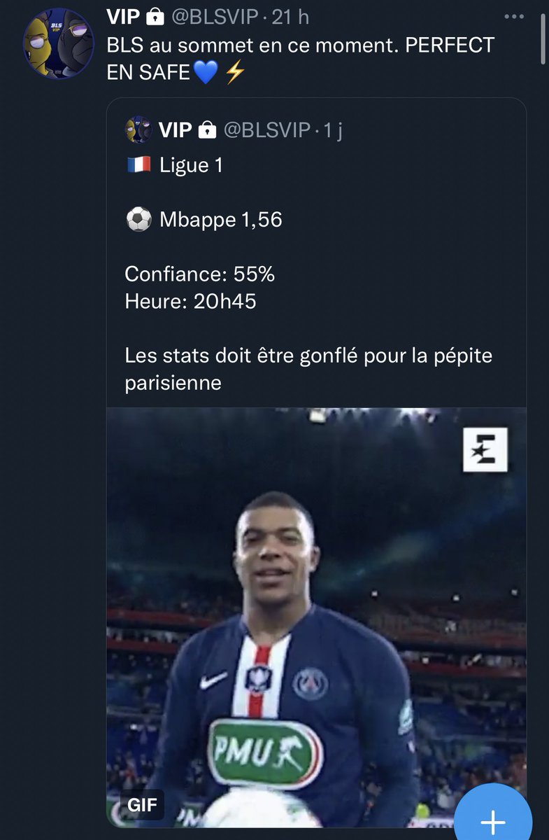 BLSpronos's tweet photo. 🌴BLS PERFECT SAFE HIER🌴

Magnifique perfect safe hier avec 2 belle cotes : 

🎾 Alcaraz 2-0 1,90✅
⚽️ Mbappe 1,56✅

On continue avec du foot ce soir en VIP ! venez dès maintenant le VIP est GRATUIT à VIE 🍀

⚡️N’hésitez pas ! Venez DM #TeamParieur https://t.co/K17ix10SZm