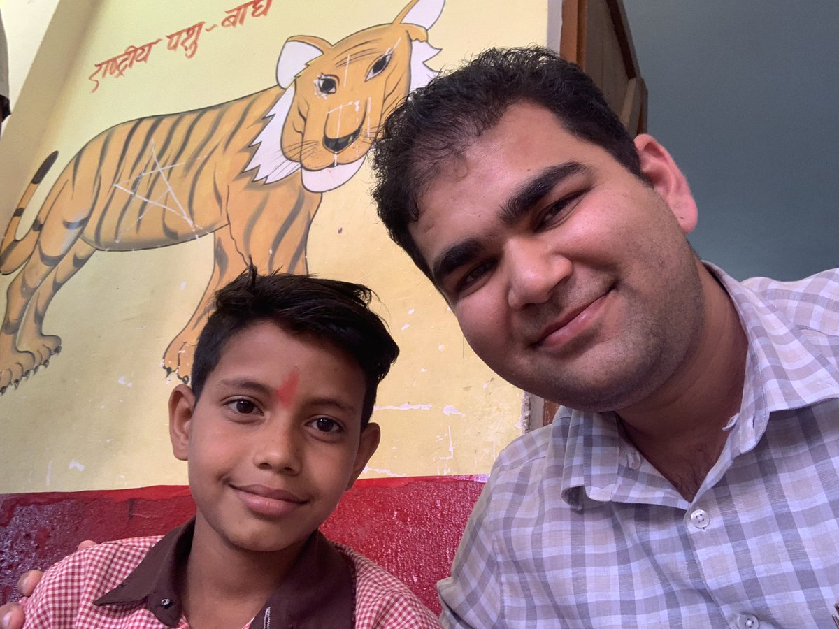 Had meal with Dhruv today along with other children.Dhruv is an ardent Kabaddi player with a strong liking for English language,stronger determination to serve society as a doctor. Let us all strive for a future where no child is deprived of education.#SchoolChaloAbhiyan