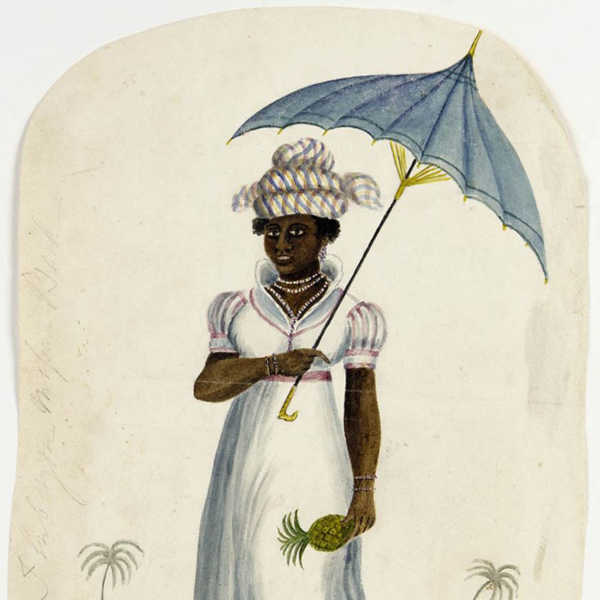 In the final episode of 'Seeing Ourselves', the podcast exploring depictions of people of African descent in our collections, artist Sharon Walters and historian Serena Lee discuss this unusual depiction of a 'Lady with Parasol and Pineapple': 
🔊bit.ly/SeeingOurselve…
