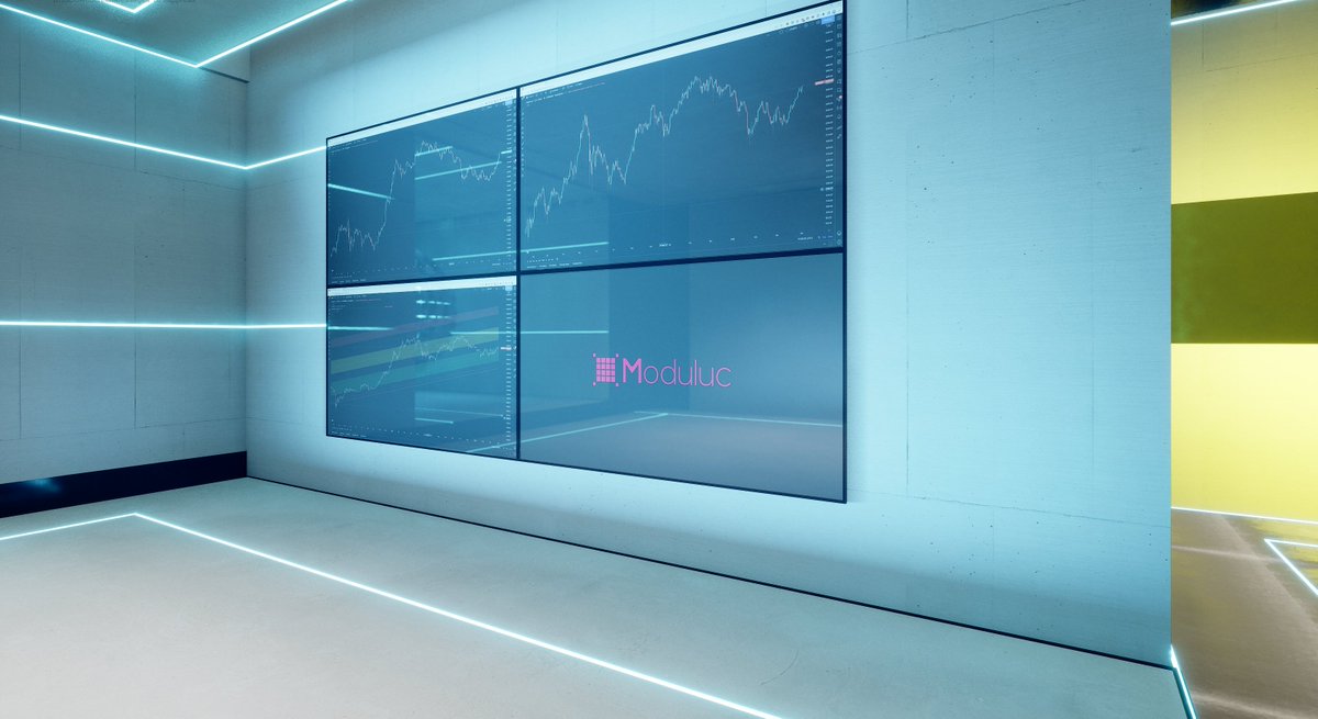 Moduluc's tweet photo. Who is excited to spend hours in #ModulucMetaverse trading #stocks &amp; #Cryptos ? 

@tradingview #SolanaNFTs #OpenSeaNFT @opensea #MadeWithEnviro #TradingView https://t.co/ZrvBQmL49I