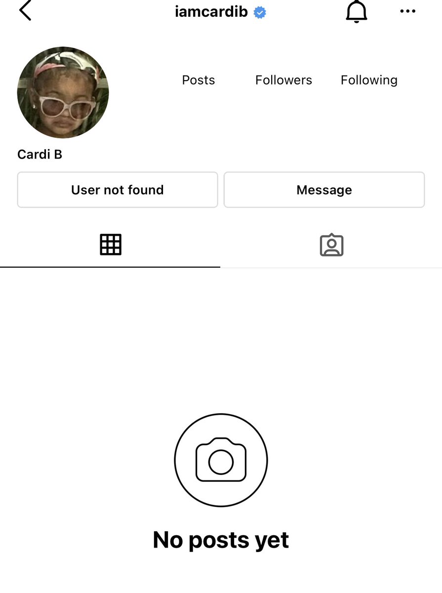 imadsakhdev's tweet photo. #CardiB just deleted all her social media outlets. https://t.co/WZi5BsbwDt