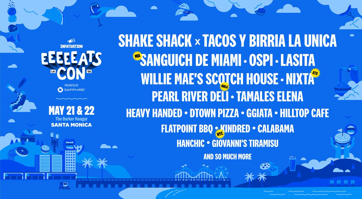 The time has come: EEEEATSCON LA tickets are on sale. We’re flying in Willie Mae’s fried chicken from New Orleans, tacos from Nixta in Austin, and our favorite cuban sandwiches in Miami from Sanguich De Miami and bringing them together with LA’s finest. eeeeeatscon.com
