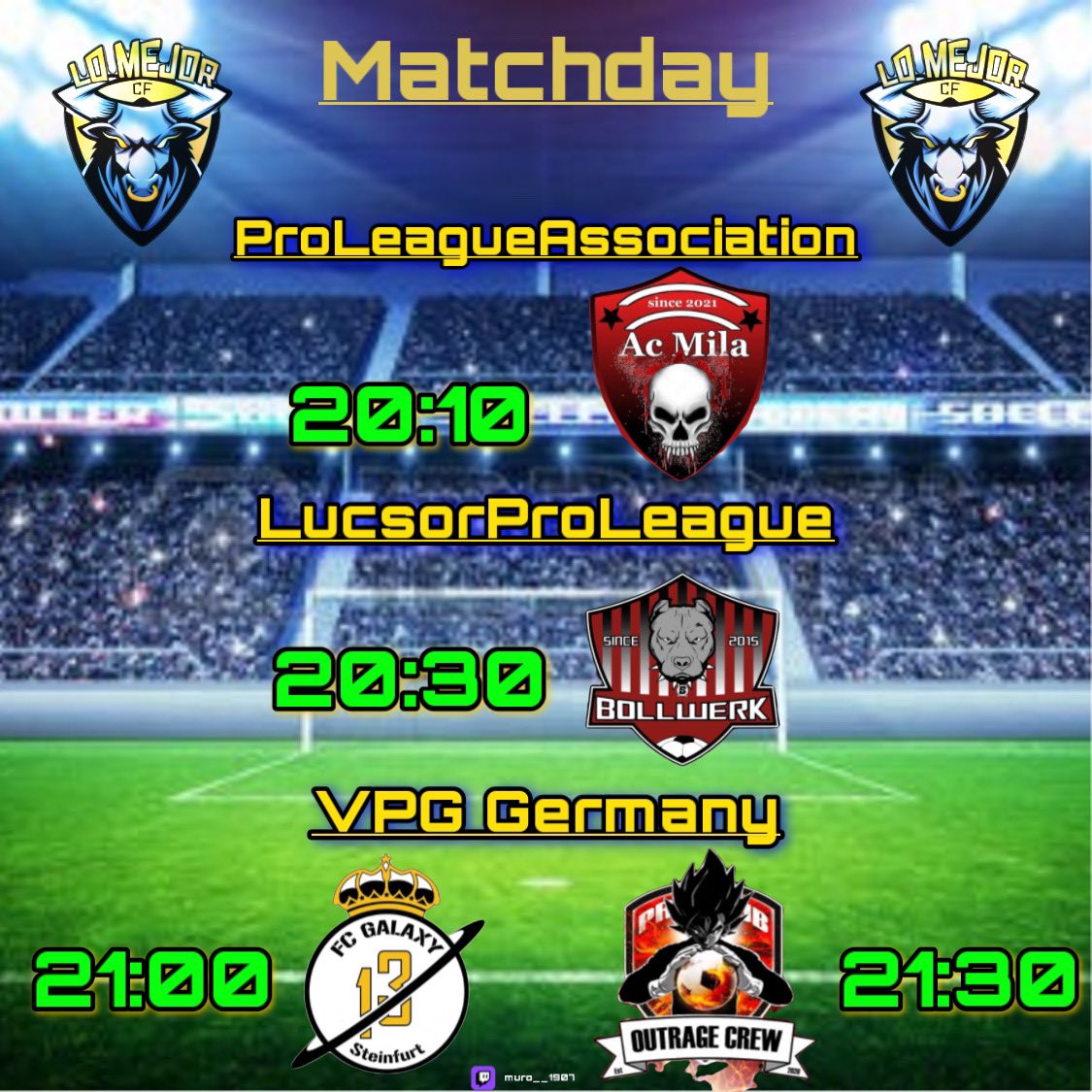 🚨 MATCHDAY 🚨

@VPGermany #fifa #proclubs #esports #pla #lpl #vpg <a href="/OfficialVPG/">Virtual Pro Gaming</a>
