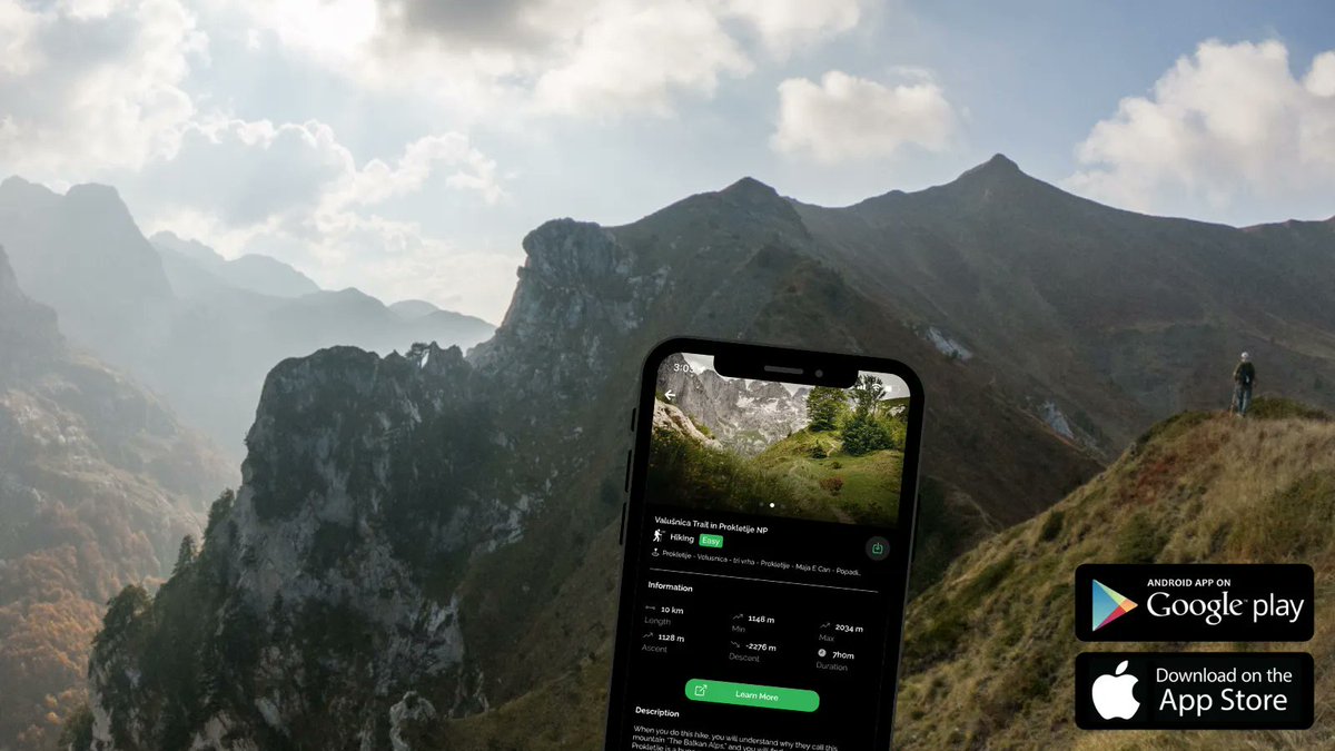 meanderbug's tweet image. The hiking ain't terrible. 
#hiking #Montenegro #app