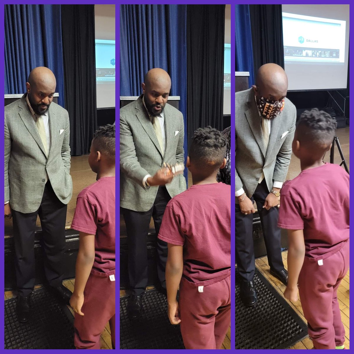 After addressing students this morning at P. S. 48 in Hunts Point (The Bronx), the principal and teachers were very intentional about bringing this young man forward to meet me. He had previously experienced some challenges at the school academically and with conduct issues.