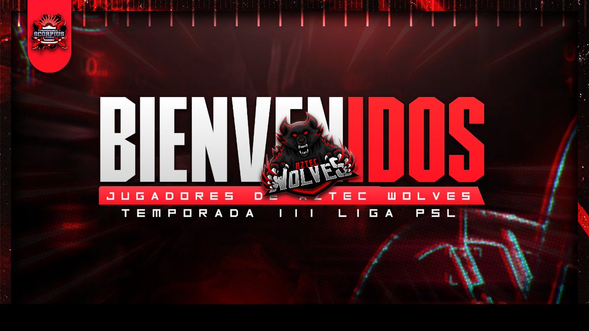 Liga PSL (@ligapsl) on Twitter photo Damos a conocer a un Gran Equipo que estará participando en nuestra temporada el estará listo para sumergirse a una gran experiencia.
Bienvenido
Aztec Wolves
Twitter: <a href="/AztecWolves_GOW/">AZTEC WOLVES</a>
Facebook: #
3 Temporada Professional Scorpius League Damos a conocer a un Gran Equipo que estará participando en nuestra temporada el estará listo para sumergirse a una gran experiencia.
Bienvenido
Aztec Wolves
Twitter: <a href="/AztecWolves_GOW/">AZTEC WOLVES</a>
Facebook: #
3 Temporada Professional Scorpius League