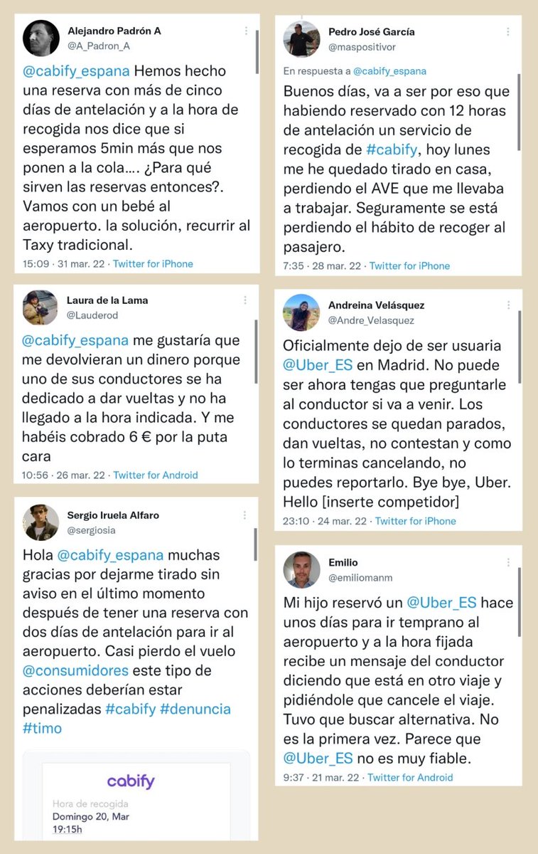 defensadeltaxi's tweet photo. 1.263 OTRO DE CLIENTES ABANDONADOS @consumogob @fiscal_es @DefensorPuebloE @facua @consumorg @CECUMadrid @ADICAE @consumidores

Coches que NO ACUDEN a cumplir su #Compromiso...

Clientes #MuyEnfadados

     #FaltaDeProfesionalidad

#QuejasVTC #EstafaCabifyUber #Uber #Cabify #Bolt https://t.co/HrZ4v8JbEc
