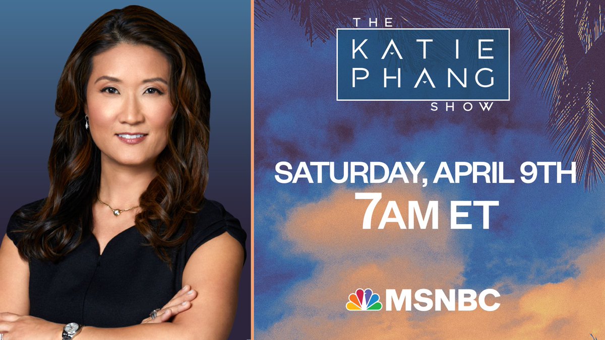 Starting this Saturday, <a href="/KatiePhang/">Katie Phang</a> joins MSNBC weekends from Miami, using her legal credentials to shed light on the intersection of law, politics &amp; culture on the local &amp; national levels. 

Watch The Katie Phang Show, Saturdays &amp; Sundays @ 7amET beginning this weekend on MSNBC.