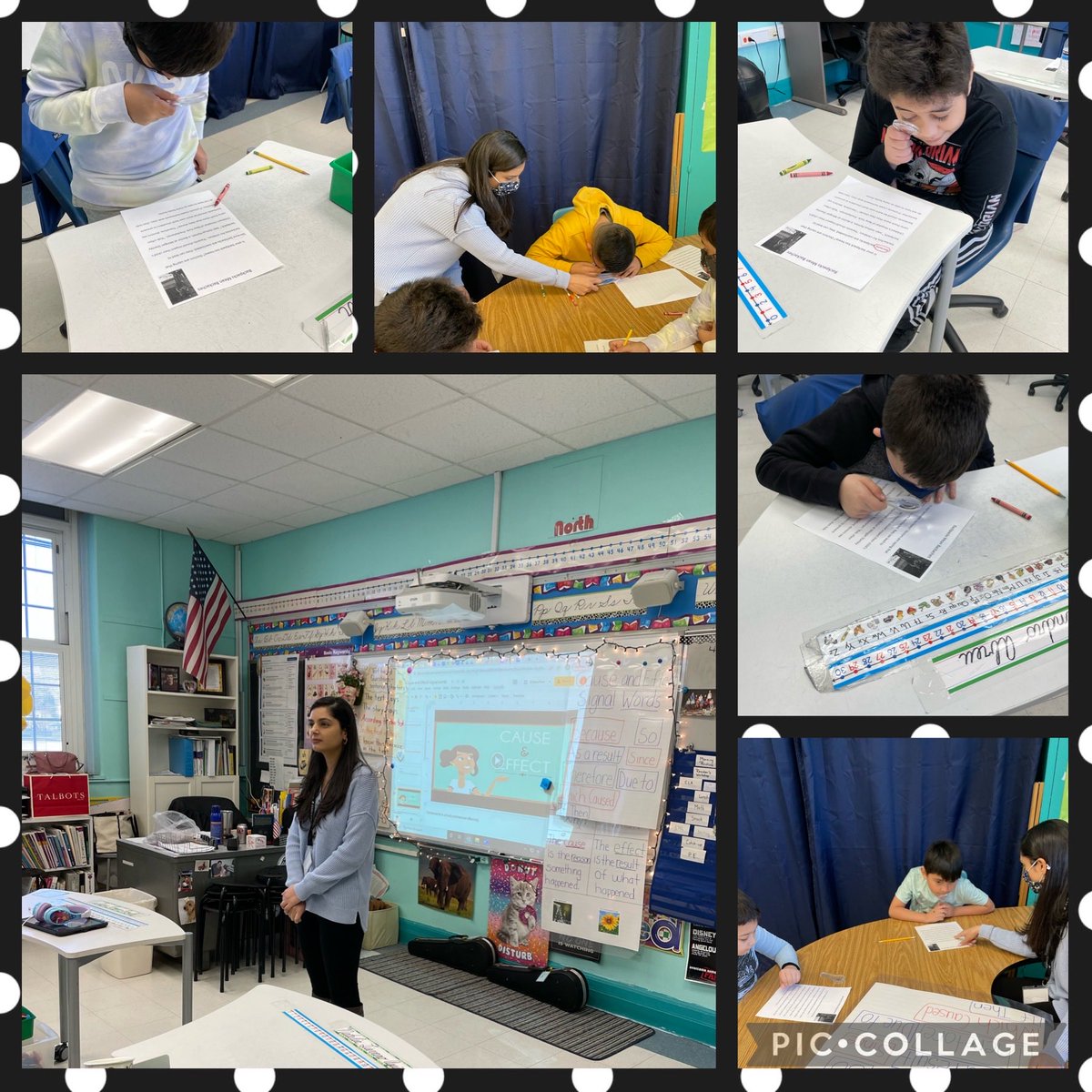 LoeyPardeep's tweet photo. The Amazing Learners in Room 209 ⁦@Jackson_Ave⁩ were investigating signal words thanks to ⁦@teresadawber⁩ #MineolaProud #Jackson21 ⁦@JenniferWeisbe2⁩ https://t.co/QrqArr6o7G