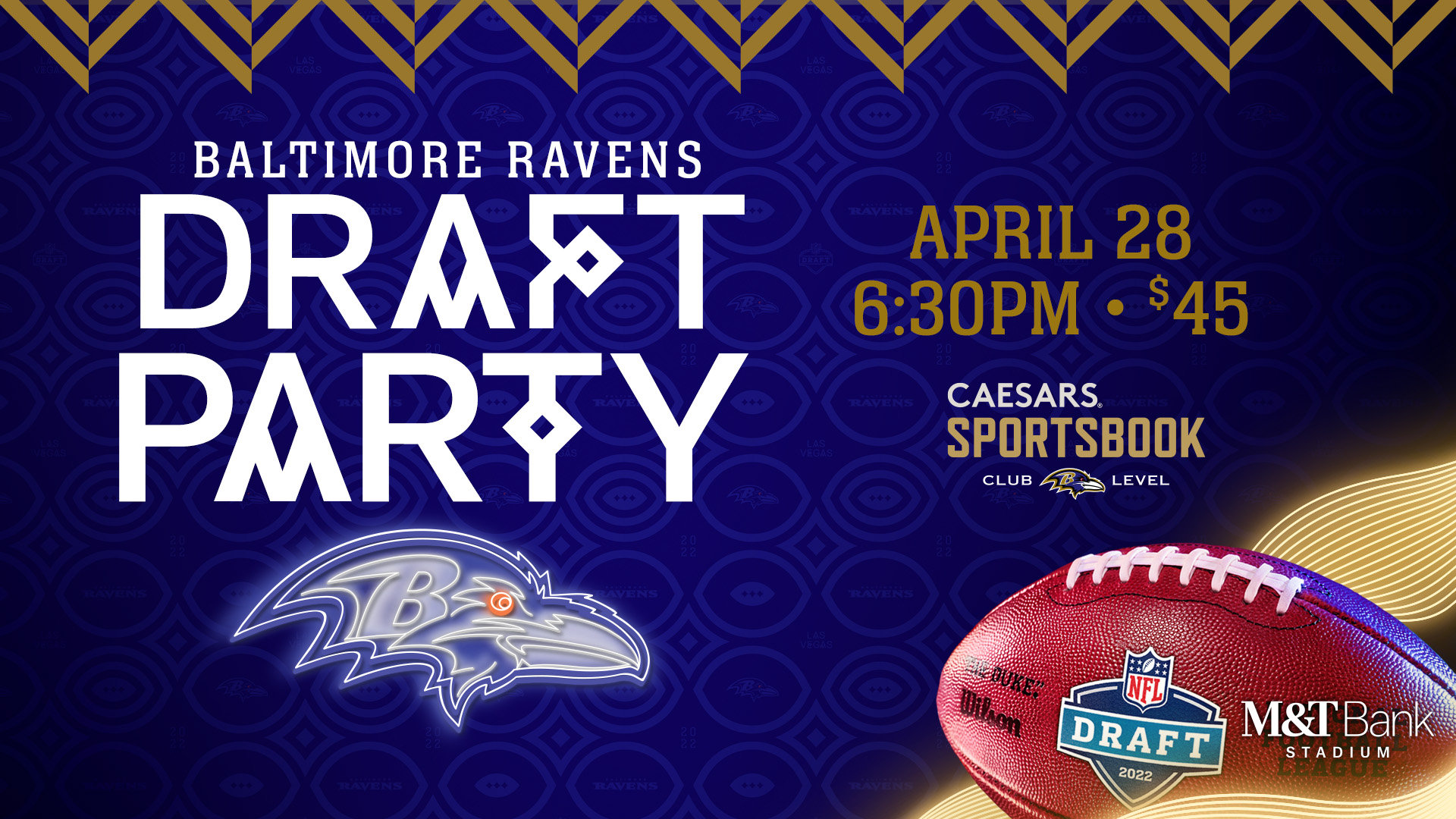 Baltimore Ravens on X: 'Our Draft Party is back ❗️ Tickets include Draft  coverage, player appearances and more! Info and tickets:    / X