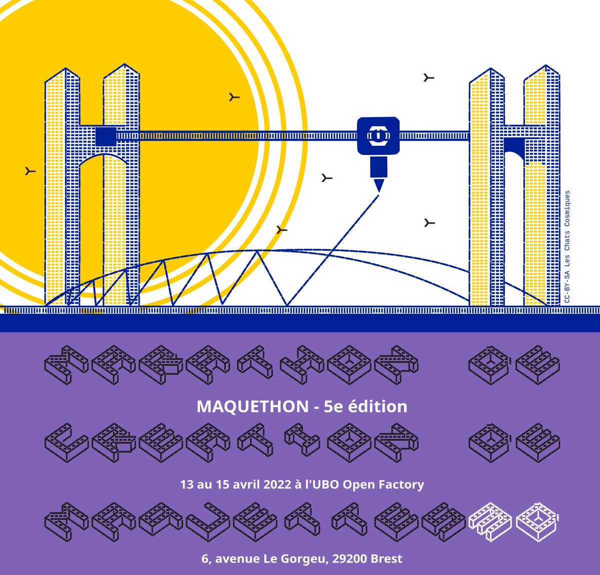 Oyé oyé, la semaine prochaine on retrousse nos manches pour la 5e édition du #Maquethon à l'@UBO_OpenFactory ! 
Alleÿ veneÿ, ça va être chouette (comme toujours >'.'<) 
uboopenfactory.univ-brest.fr/layout/set/pri…