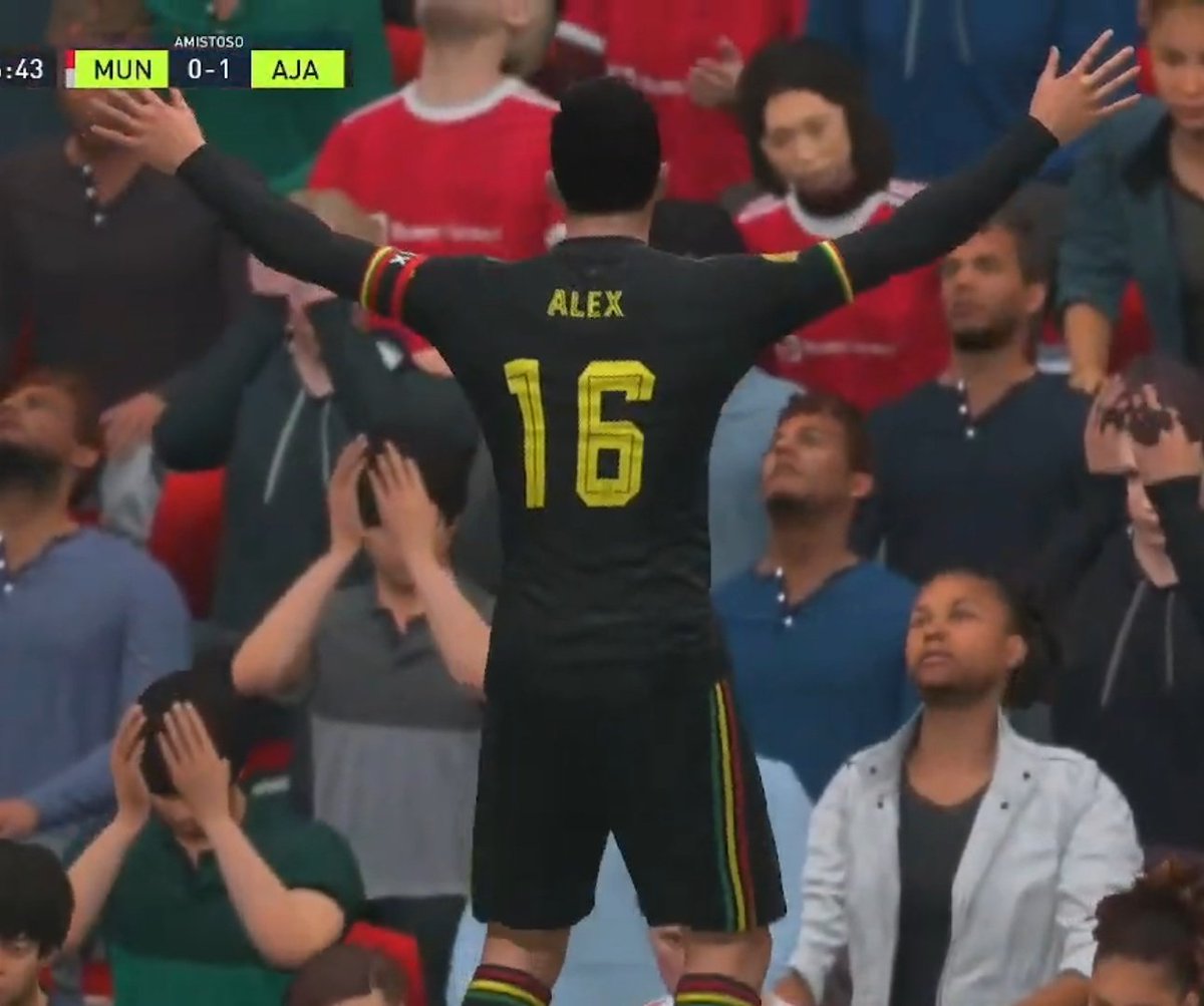 Fua, después de una lesión vuelvo a poder festejar un gol.
Eso es lo bueno, lo malo, ante el <a href="/UFManUtd/">ZIZOU</a>, mi gran ex equipo.
Una disculpa para la afición, pero tenia que celebrarlo con todo.

Volví a jugar de MCO, tenía más de 4 años que no lo hacía, aun se jugar ahí.