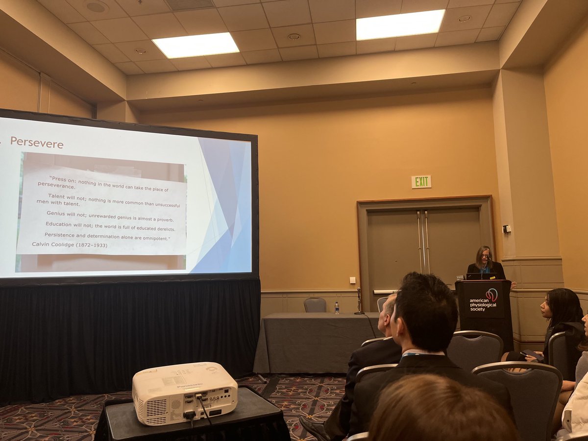 JulesBass6's tweet image. Dr. Ware says, “Perseverance is the most important quality for a scientist.” #APSatEB #ExpBio #Mentorship