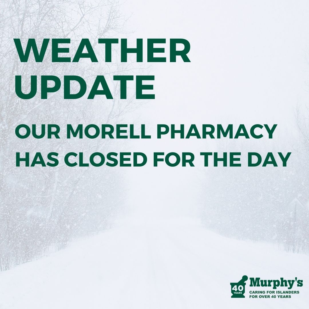 UPDATE - Due to deteriorating weather conditions our Morell pharmacy has closed for the day.