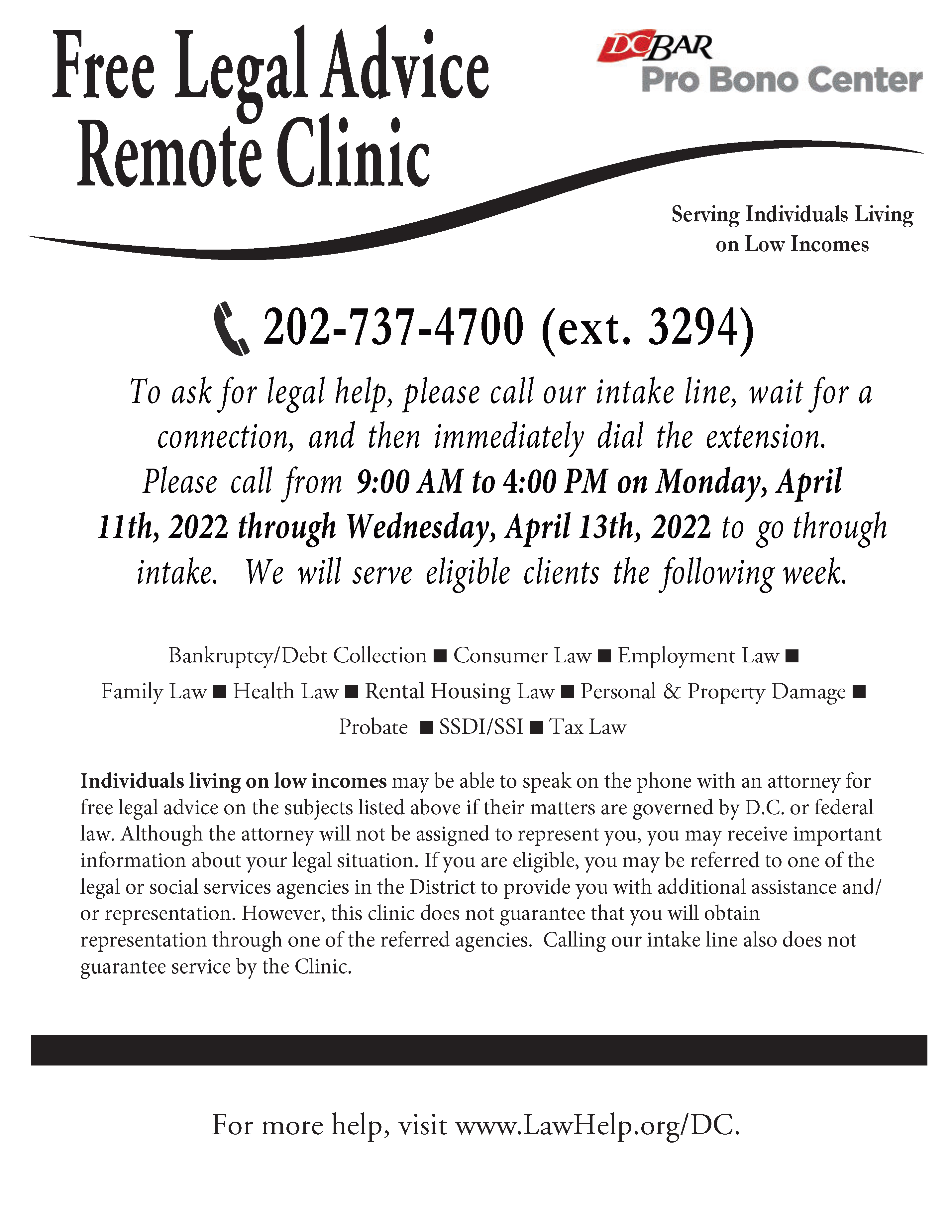 D.C. Bar Pro Bono Center on Twitter "The Pro Bono Center will open