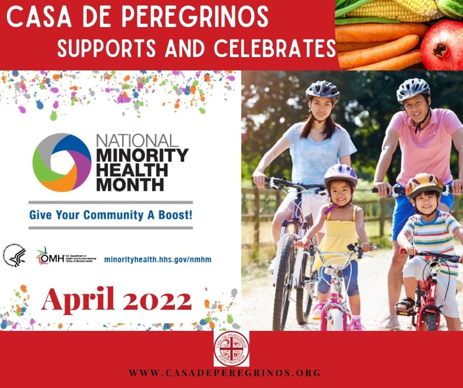 CasaDPeregrinos's tweet photo. Help celebrate National Minority Health Month by boosting your community participation! You can come volunteer or make donations at Casa de Peregrinos to be part of this month. Together we can improve our community! #cdpfeedslc #cdpcares #endhunger #foodinsecurity #minorityhealth https://t.co/Fplv3caZj7