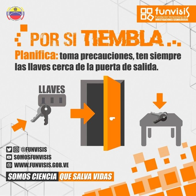 FUNVISIS's tweet photo. #DatoSismológico || La preparación hace la diferencia.  👉No lo olvides, los #sismos no pueden predecirse, por ello debemos estar siempre alerta. 

Conoce la medidas para saber cómo actuar: antes, durante y después. https://t.co/ffnbZNKYTu