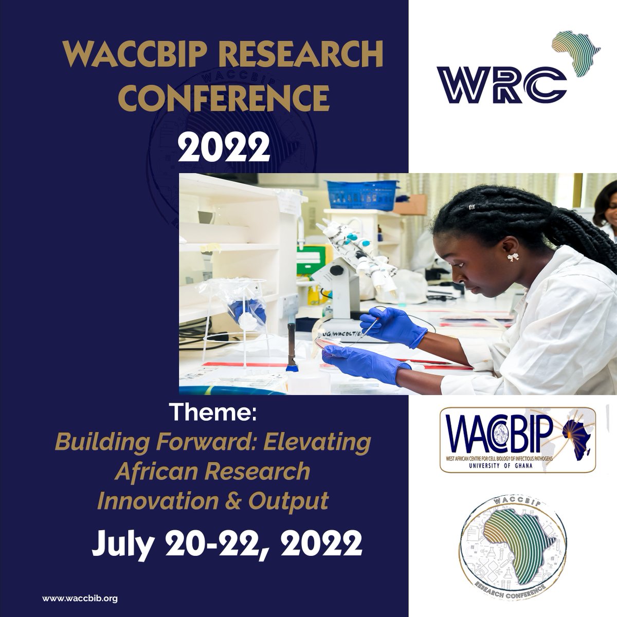WACCBIP_UG's tweet photo. #WACCBIP Research Conference 2022! Be a part of elevating African research output! #WRC2022
@UnivofGh @GHABSA_UG @AAU_67 @AASciences @NMIMR_UG @BSPparasitology @CambridgeAfrica @RSTMH @CrickAfricanNet @wellcometrust @eventsWCS @RockefellerFdn @malariagenomics @ird_fr @UPTuks https://t.co/SYJ3vNjf24