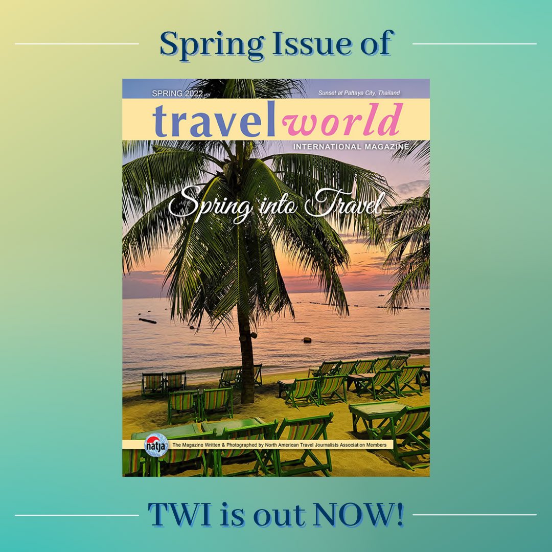 Have you checked out the latest issue of TWI? Click the LINK IN BIO to read some amazing stories written by our media members. 🤩🤩🤩 #NATJA #TWI #SpringIssue #SpringIntoTravel #TravelWriting #TravelJournalism #NATJAMembers #TravelJournalism #magazine #travelmagazine #2022