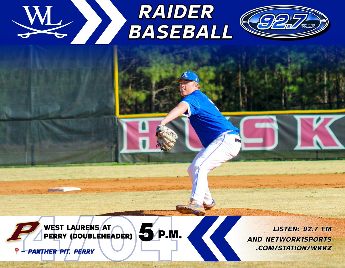 West Laurens at Perry this afternoon in a huge region 4-AAAA showdown... 

Dublin Chevrolet-Nissan Pregame starts at 4:30/First pitch at 5 p.m. 

Listen: 92.7 FM and network1sports.com/station/wkkz.