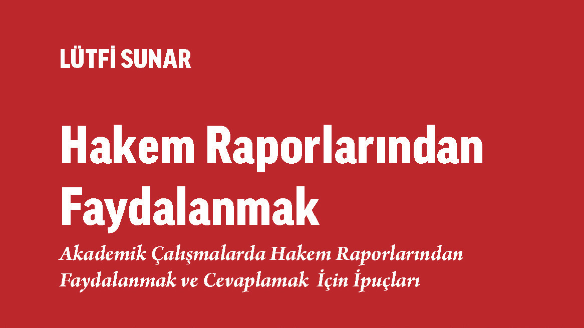 lutfisunar's tweet photo. Hakem raporundan nasıl faydalanırsınız?
Hakem raporlarına nasıl cevap yazmak lazım?

Akademik rehberler dizisinde yeni rehberimiz akademik çalışmalarda hakem raporlarından faydalanmak ve cevaplamak için ipuçları içeriyor.

https://t.co/di6cNlHUX4 https://t.co/k8EF5nJruV