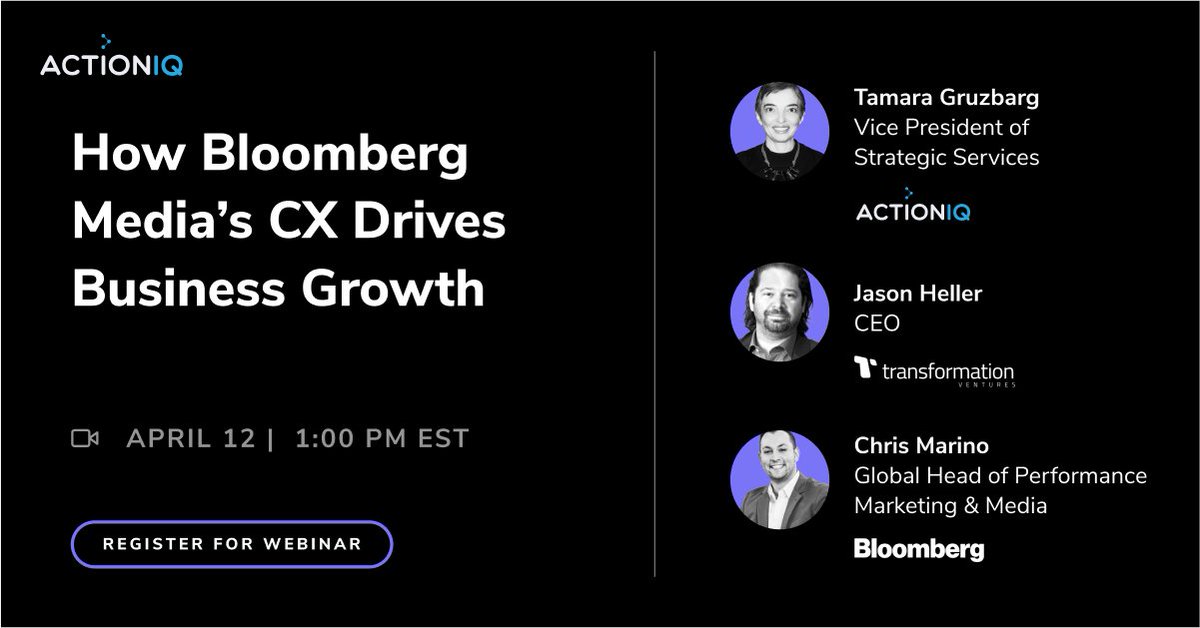 ActionIQinc's tweet photo. The majority of businesses believe they’re providing very satisfactory CX — but their customers don’t agree 😨 Join us for a webinar ft. @BBGMedia on 4/12 to learn how you can apply CX principles to growth initiatives. Register: https://t.co/bQ2l69Kafb
#cx #cxhub https://t.co/6EXKtMIxyN