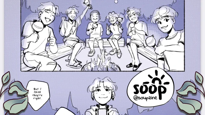 here's a preview of my comic for @soupzine ☀️ pre-orders for soop are now open at the link below!
🛒 https://t.co/VfKmKymEez 