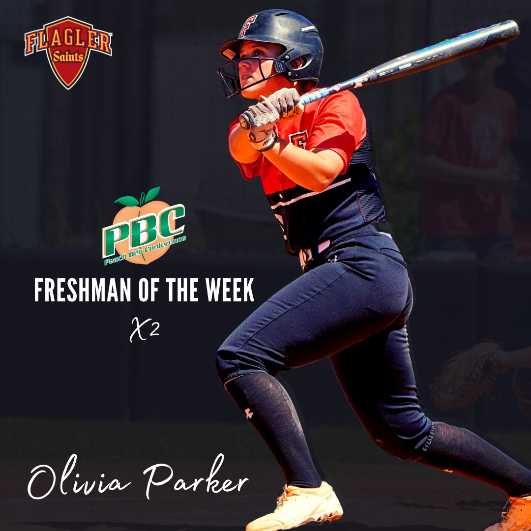 PBC Freshman of the Week x2

Olivia Parker slashed .667/.765/1.250 in 12 at-bats to lead <a href="/FlaglerSoftball/">Flagler Softball</a> in a 3-2 week‼️🤝

📰ow.ly/48OO50IzVuJ

#GoSaints