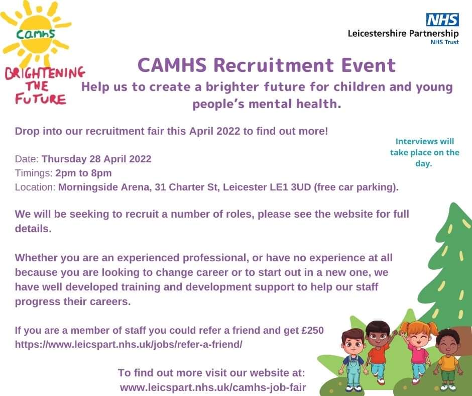 Ema Bown (@ema_b79) on Twitter photo Hey come have a look and discuss how fantastic it is to work for <a href="/LPTnhs/">Leicestershire Partnership NHS Trust</a> and in CAMHS x Hey come have a look and discuss how fantastic it is to work for <a href="/LPTnhs/">Leicestershire Partnership NHS Trust</a> and in CAMHS x