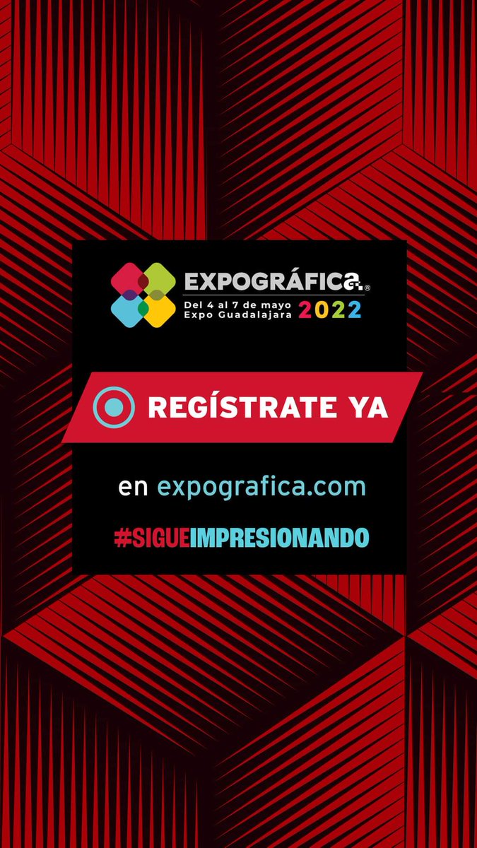 Regístrate sin costo hoy a Expográfica aquí 
bit.ly/3Mk55j4 
No te pierdas la Mayor Exposición Latinoamericana de Tecnología de #Impresión, #Etiqueta y #Empaque 
#artesgraficas #flexografia #sublimacion #diseño #maquinaria #insumos #software #comunicaciongrafica