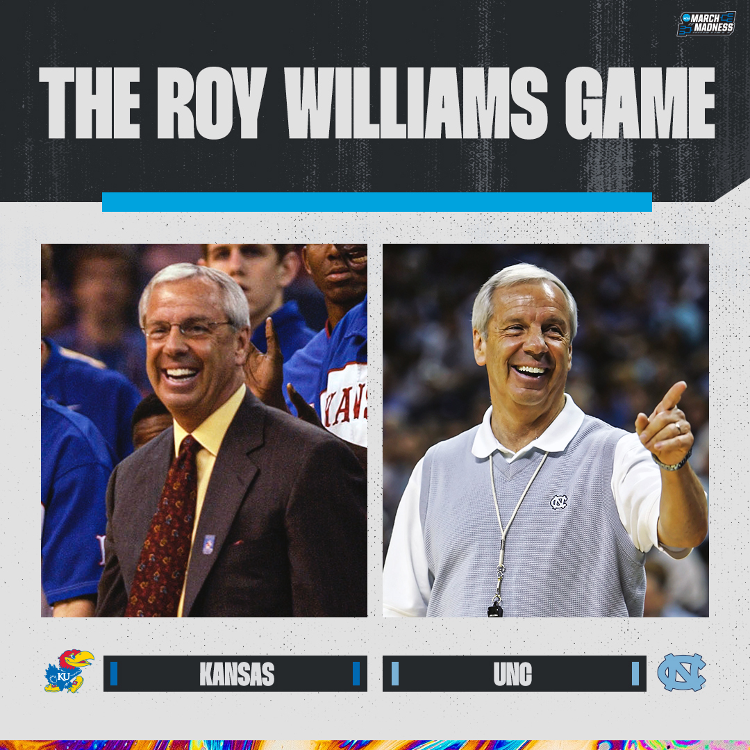 MarchMadnessMBB's tweet photo. Hubert Davis vs Bill Self 💪 

First ever #NationalChampionship game to feature two coaches who succeeded the same coach 🤯 #MarchMadness https://t.co/XBKsCw2VTs