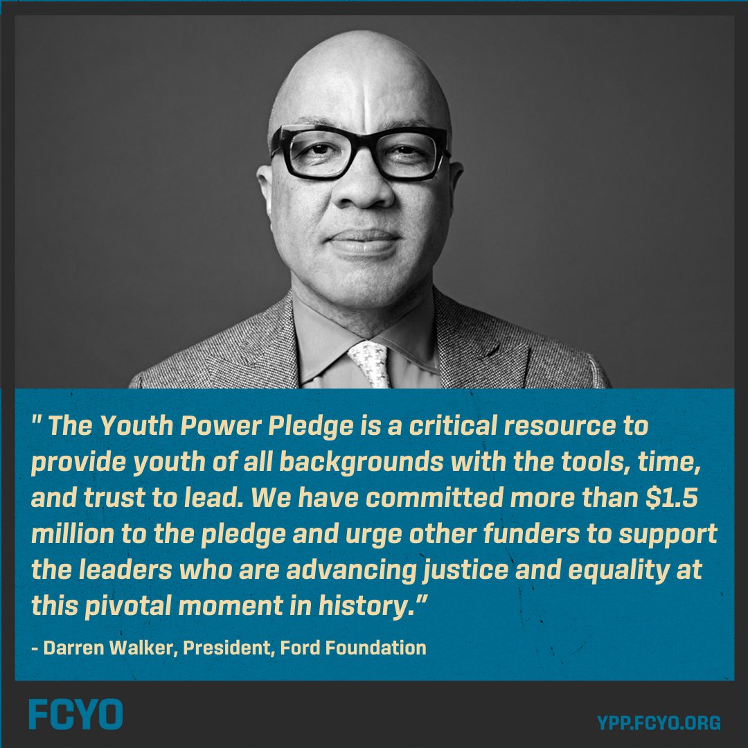 darrenwalker's tweet photo. It's time for us to acknowledge the key role of youth leadership in #SocialJustice. #Philanthropy can drive a new era in which we unite to meaningfully and sustainably resource youth organizing.

Join us in taking @The_FCYO's #YouthPowerPledge: https://t.co/3PUYxLXFnf https://t.co/0w52qLcuJ9