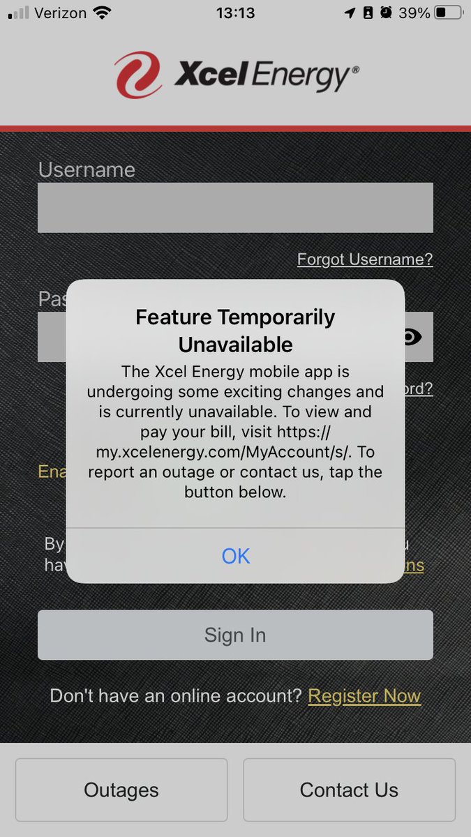 _ryanpeterson's tweet photo. This is pretty embarrassing. I think we’re on week 3 of a non functional app. @XcelEnergyMN https://t.co/C9dVGVuInQ
