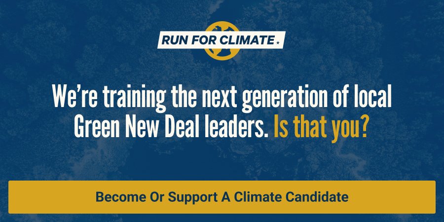 Thinking about running for office on climate? Know someone who is?

We’re launching #RunforClimate w @foe_us @runforsomething @OilChangeUS - a free training May 14-16 for anyone thinking about running for local/state office! Sign up here/nominate a friend: runforclimate.org