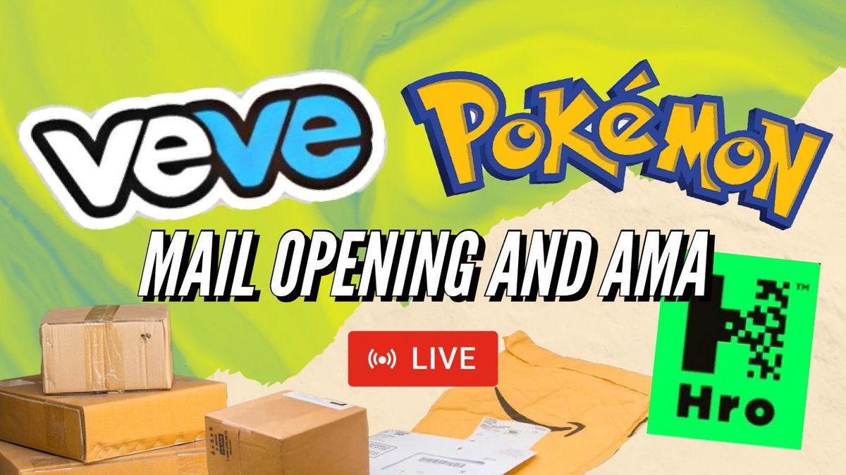 KobeCollects's tweet photo. Live on youtube in 20 minutes!

Ill be opening 1 or 2 @hro #boosterpacks and discussing first week impressions + strategies! 

We'll be SNIPING on @veve_official and running a few giveaways!

Ill also be unboxing a $5000 #pokemon card order! 

#collectors #hronfts #vevenft #nft https://t.co/O4NBDPxDs2