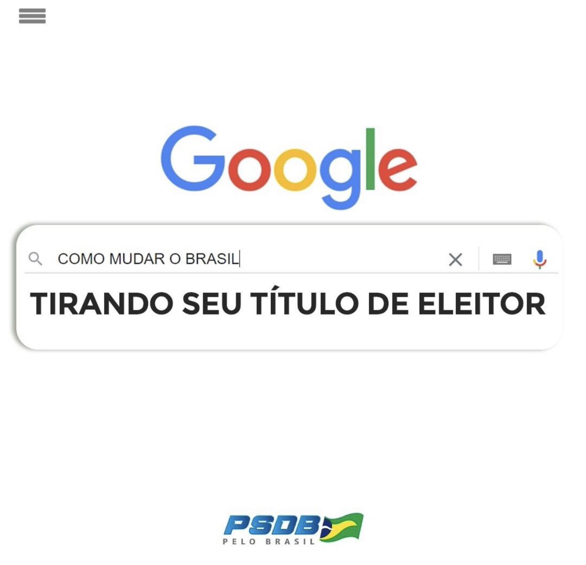 juventudepsdb45's tweet photo. Se liga juventude!
Ainda não tirou o seu Título de Eleitor? Corre no site do TSE, é rapidinho e tudo on-line! 💙 https://t.co/vv6q9SvCNn